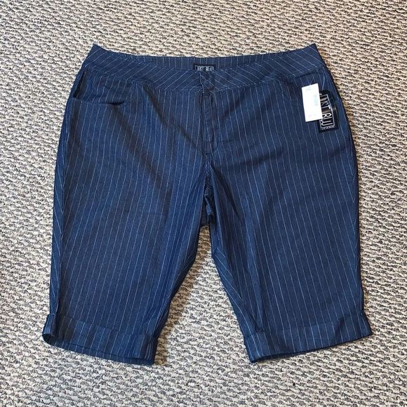 pinstripe blue jeans